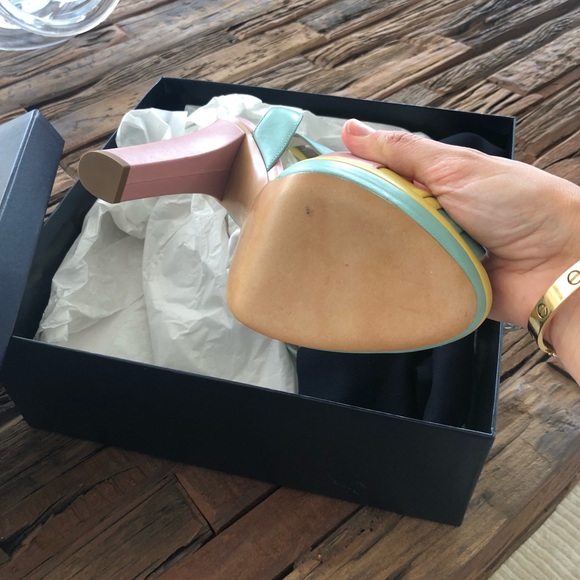 AElita multi nappa leather sandal size 38B - Picture 6 of 8